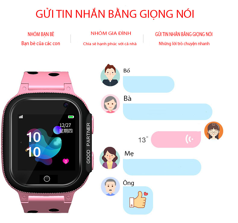Đồng hồ thông minh cao cấp  ANNCOE A16 dành cho trẻ em