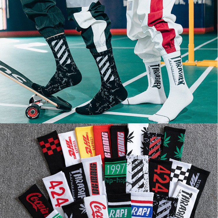 Tất Vớ Cao Cổ Phong cách Thể Thao Đường Phố