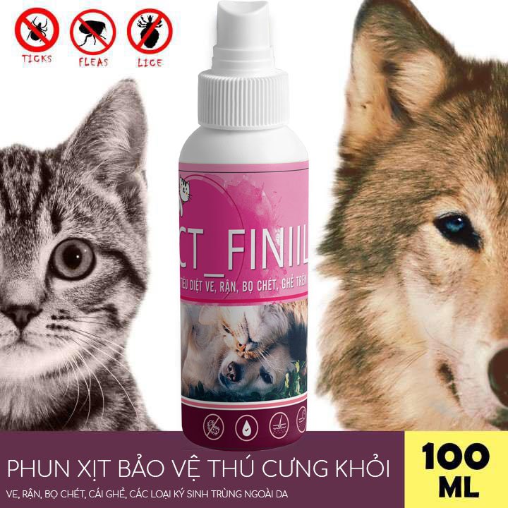 Xịt ve ghẻ chó mèo CT Finil