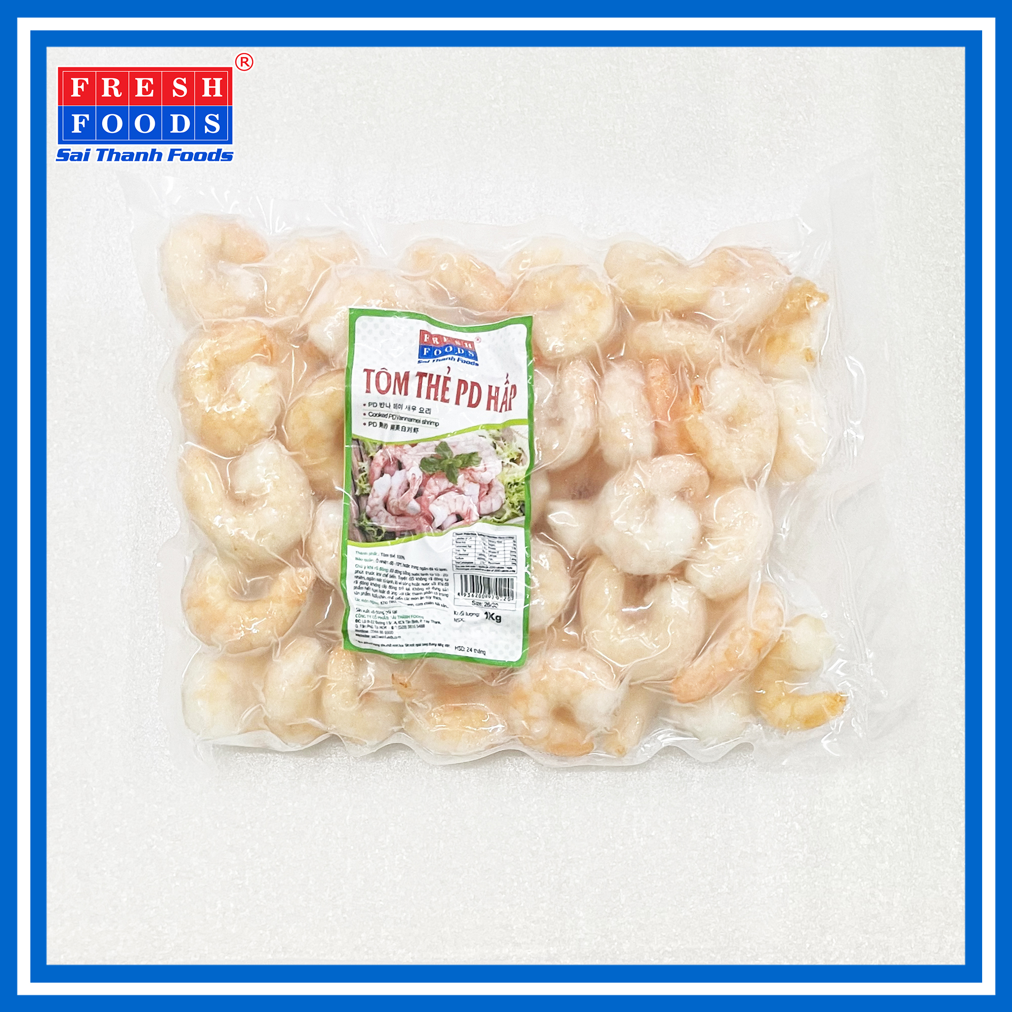 [HCM] Tôm thẻ PD hấp ( 1Kg/ Túi) - SaiThanhFoods