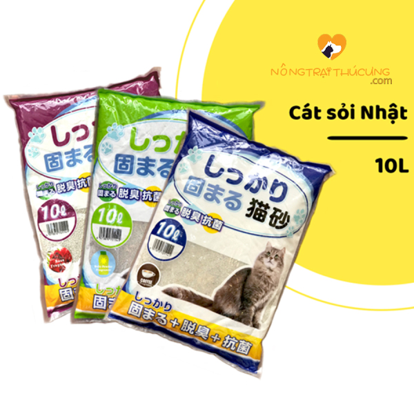 Cát vệ sinh cho mèo - Cát Nhật Trắng 10L - Cát Litter - [Nông Trại Thú Cưng]