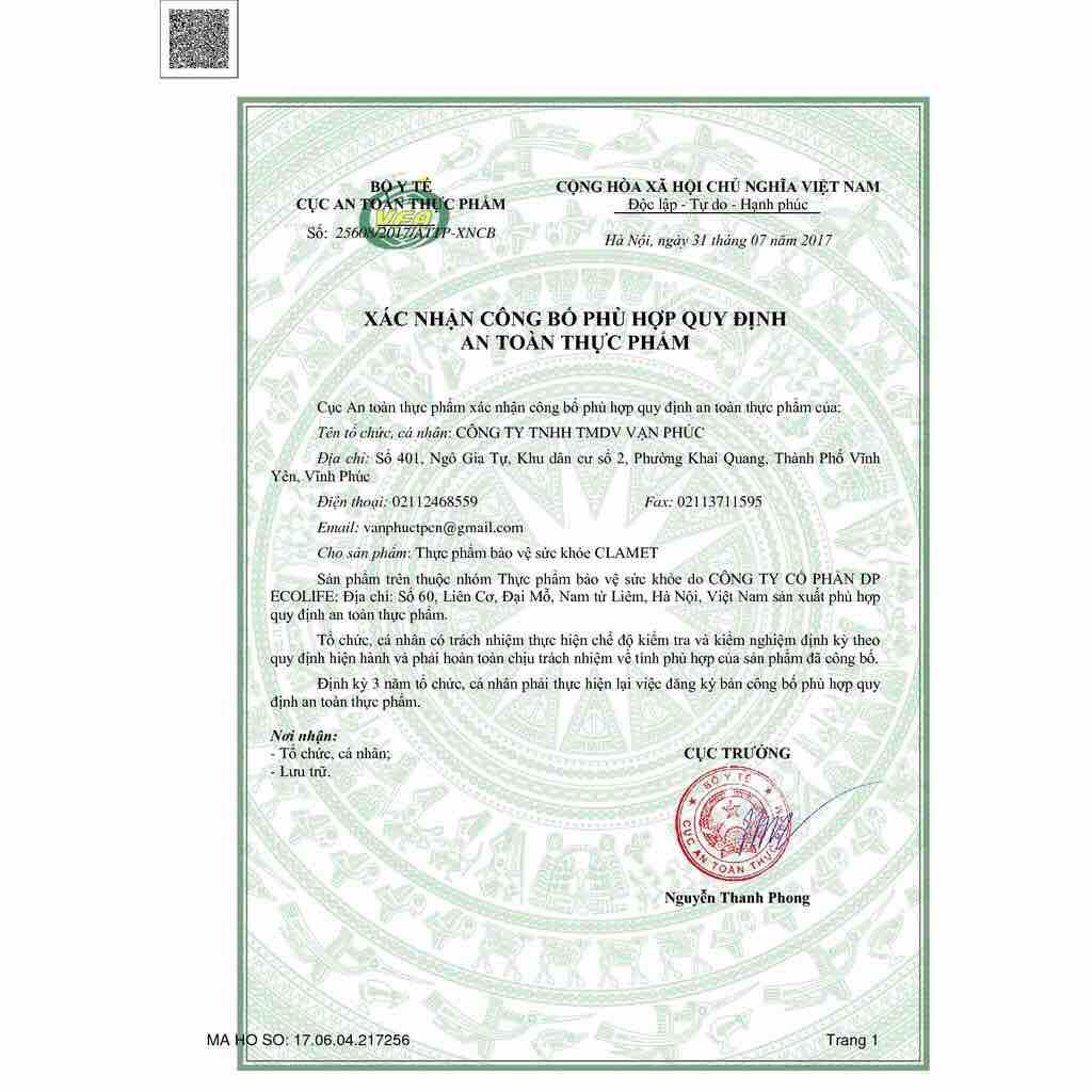 CLAMET. Giá 300.000₫