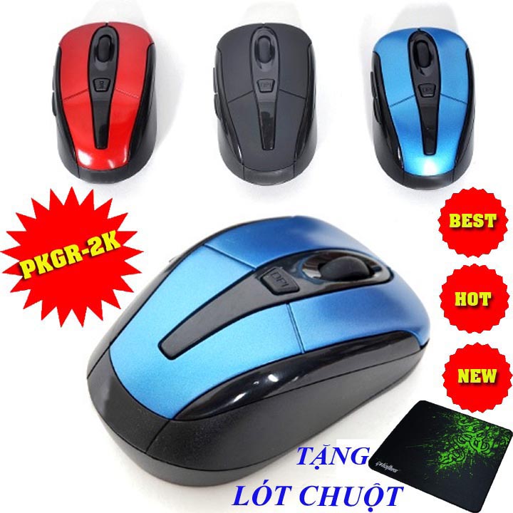 [HCM]CHUỘT KHÔNG DÂY DELL/HP/VAIO/ASUS AUTO LED 4D CAO CẤP ( NHIỀU MÀU ) + TẶNG KÈM LÓT CHUỘT VÀ PIN