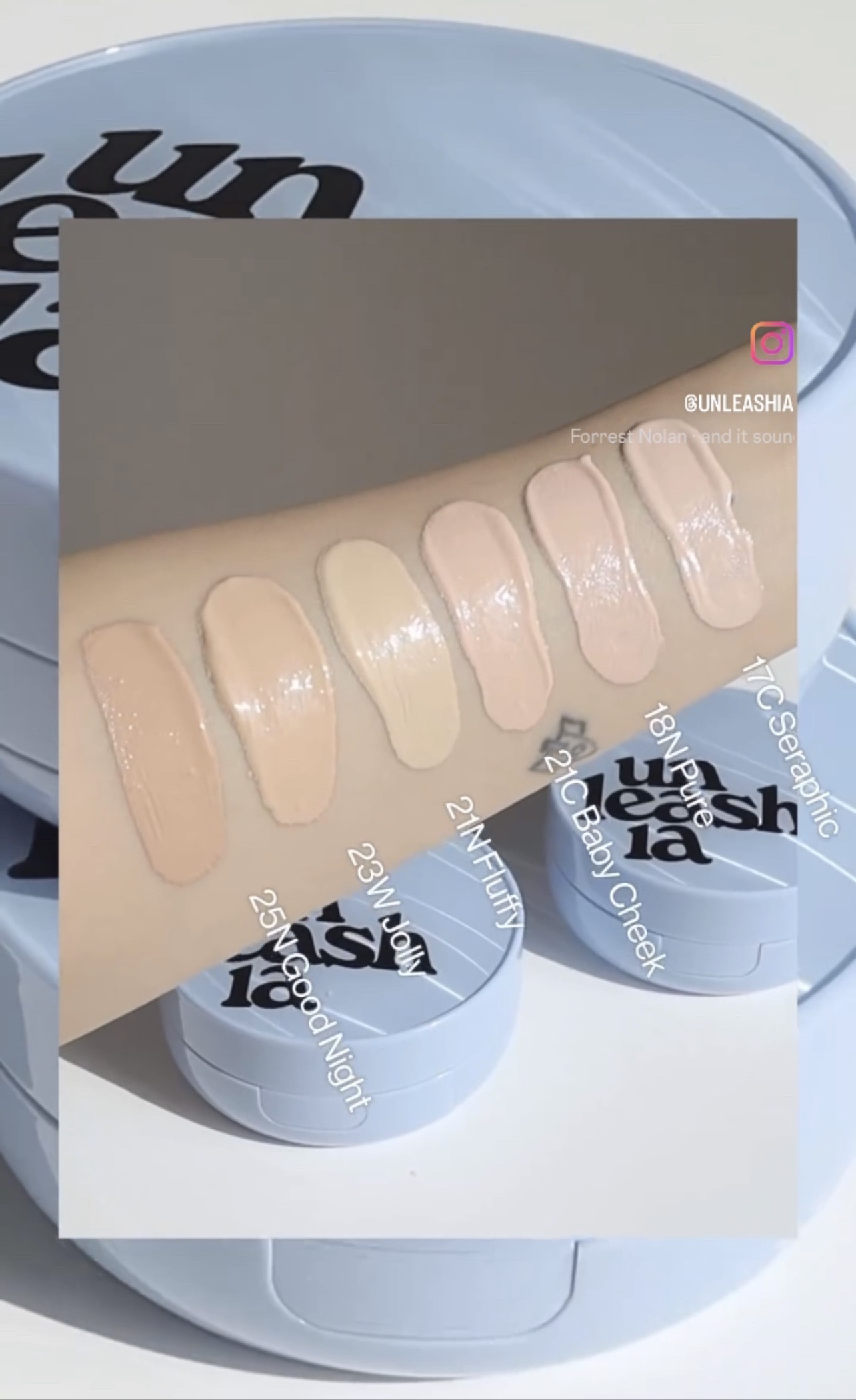 Phấn nước mịn lì unleashia babe skin baby blue cushion 15g