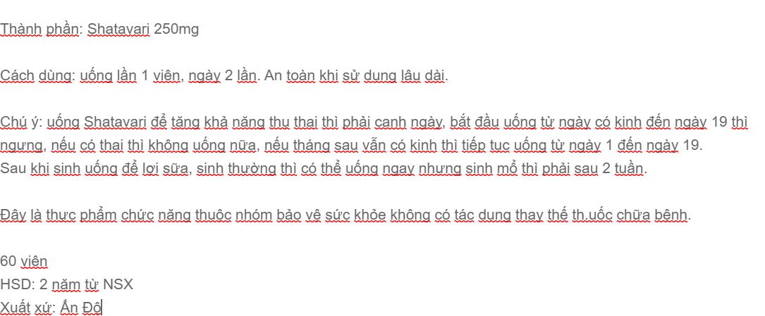Himalaya shatavari - Hàng nội địa Ấn Độ