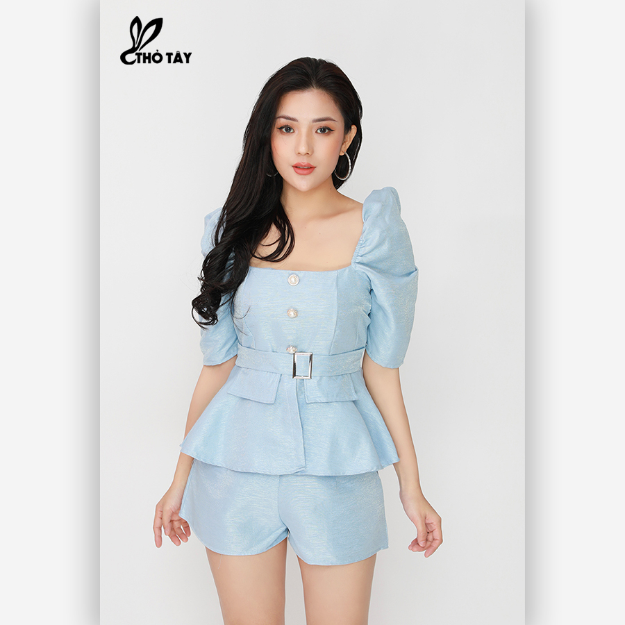 Set Bộ Nữ Áo Kiểu Peplum - THỎ TÂY S305B49