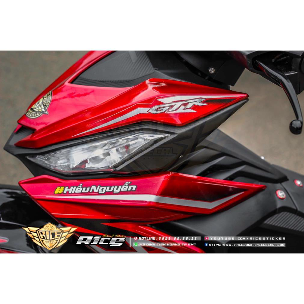 Tem rời dán xe winner v1 mẫu chữ gtr 150r đỏ đen