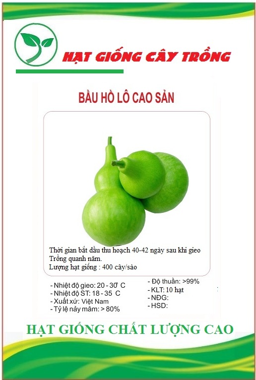 Hạt giống bầu hồ lô cao sao ct01 - gói 10 hạt