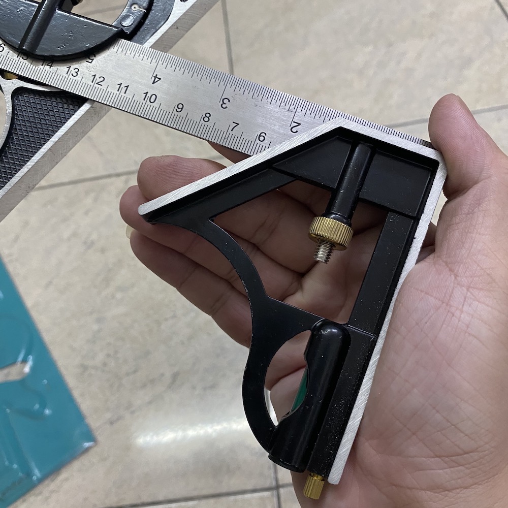 Thước đo góc thủy đa năng, thước eke đo góc cơ khí 30 cm