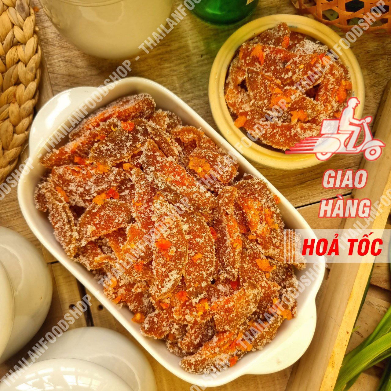 Mứt Cóc Cay Chẻ Lát - Lon 500gr