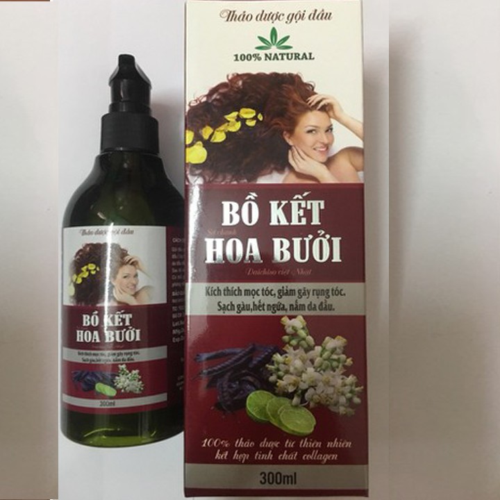 Dầu gội thảo dược Bồ kết Hoa bưởi kích thích mọc tóc giảm gãy rụng tóc sạch gàu hết ngứa,nấm da đầu