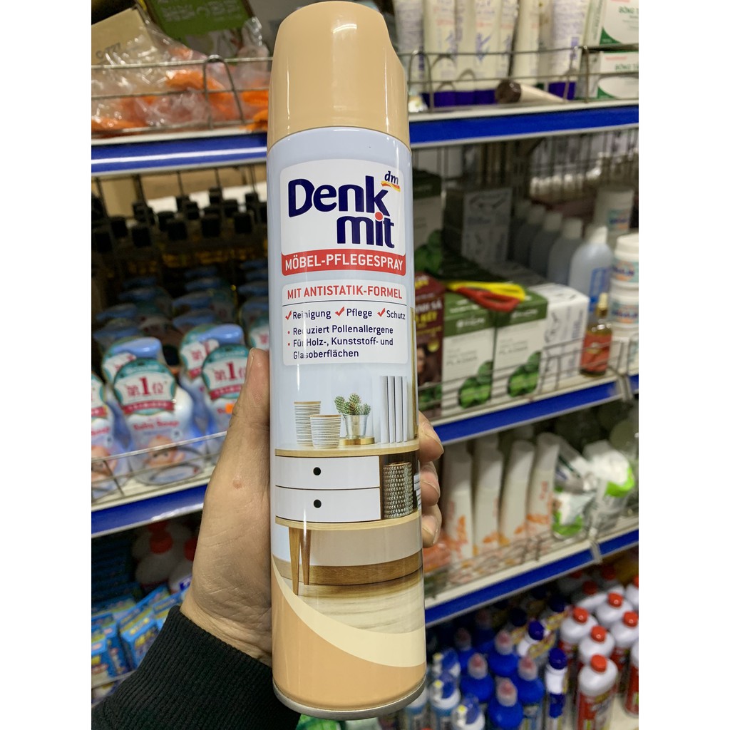 XỊT DƯỠNG & LÀM SẠCH ĐỒ GỖ 400ml  DENKMIT