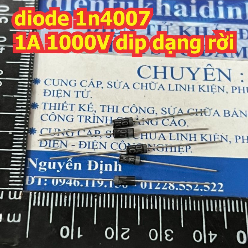 Gói 100 con diode 1N4007 IN4007 4007 1A 1000V dip DO-41 dạng rời / dạng dây kde2845