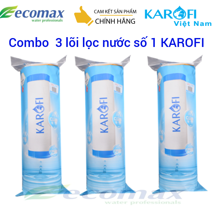 BÁO GIÁ Lõi Lọc Nước Espring | Shopee Lazada Sendo Tiki mới nhất 74 Lõi lọc nước số 1 karofi - Combo 3 lõi lọc số 1 karofi