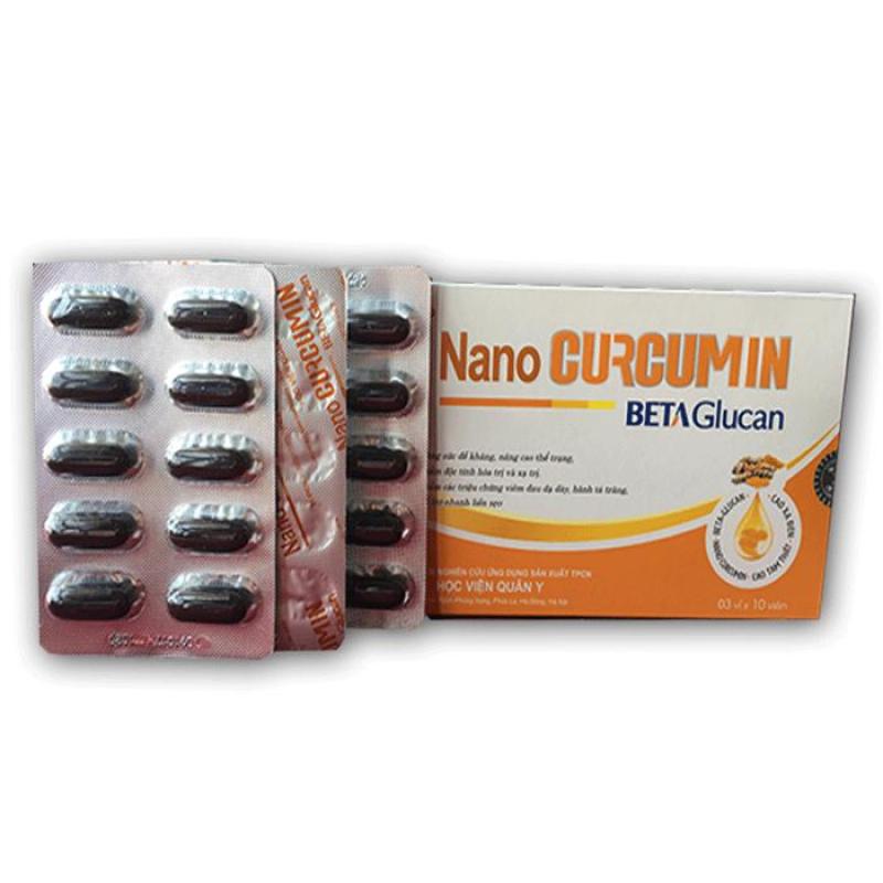 NANO CURCUMIN Nghệ BETA Glucan hỗ trợ điều tr đau dạ dày Học viện quân Y nhập khẩu