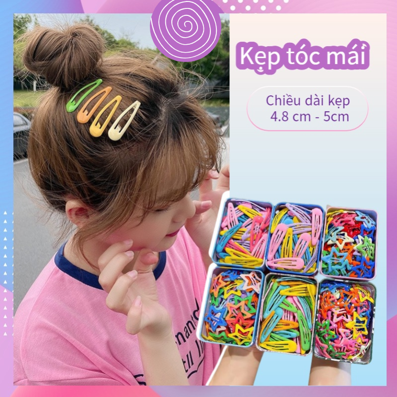 Kẹp tóc mini nhiều màu sắc đáng yêu