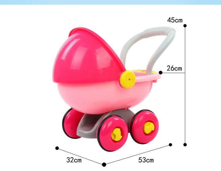 Xe đẩy tập đi cho bé có giỏ đựng đồ và nhạc