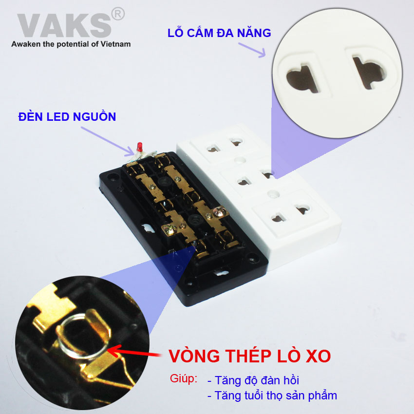 [HCM]Ổ CẮM ĐIỆN 3 Lỗ OC7-698 CÔNG SUẤT 10A-250 Sản phẩm hàng Việt Nam chất lượng cao.