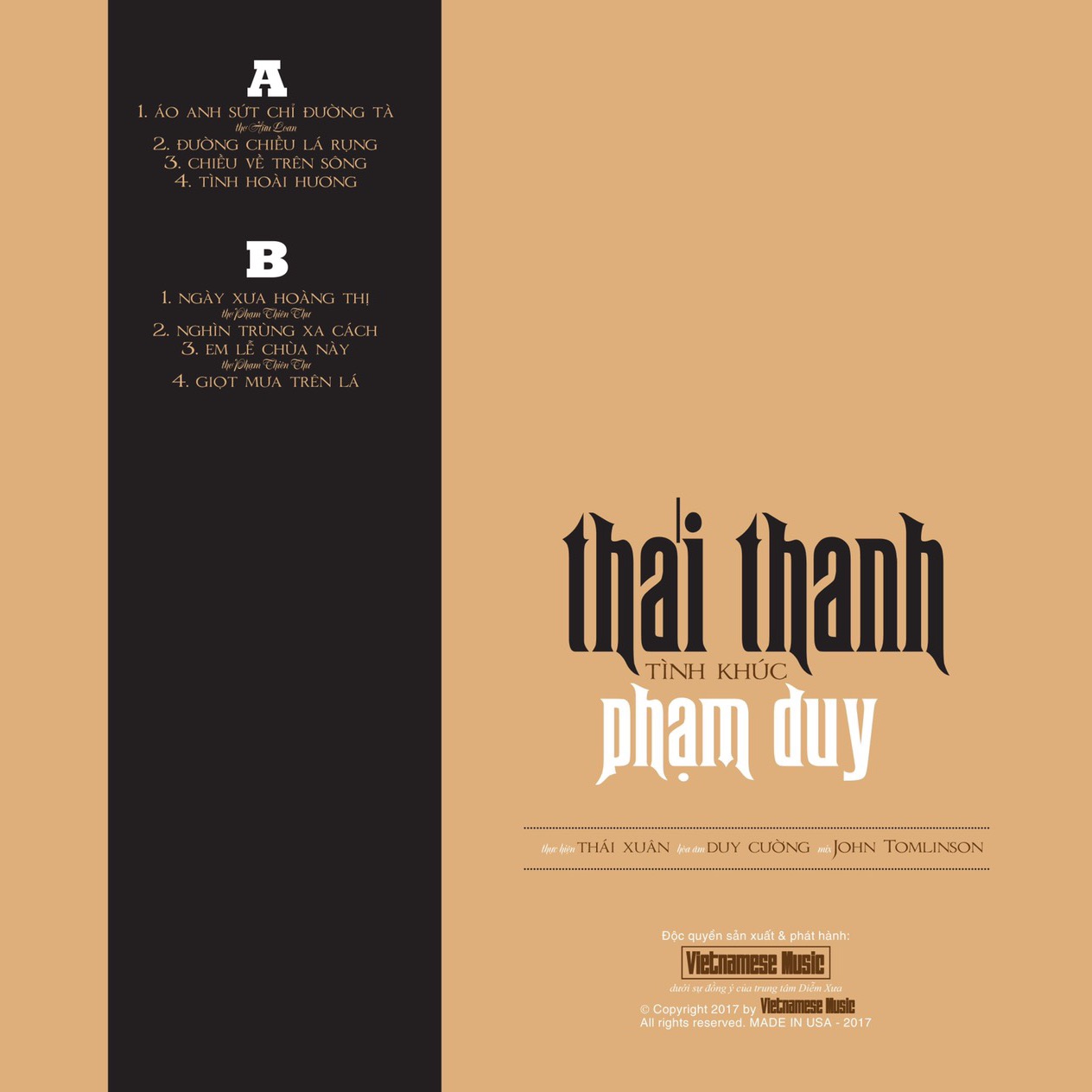 Đĩa than Thái Thanh - Tình ca Phạm Duy vinyl lp