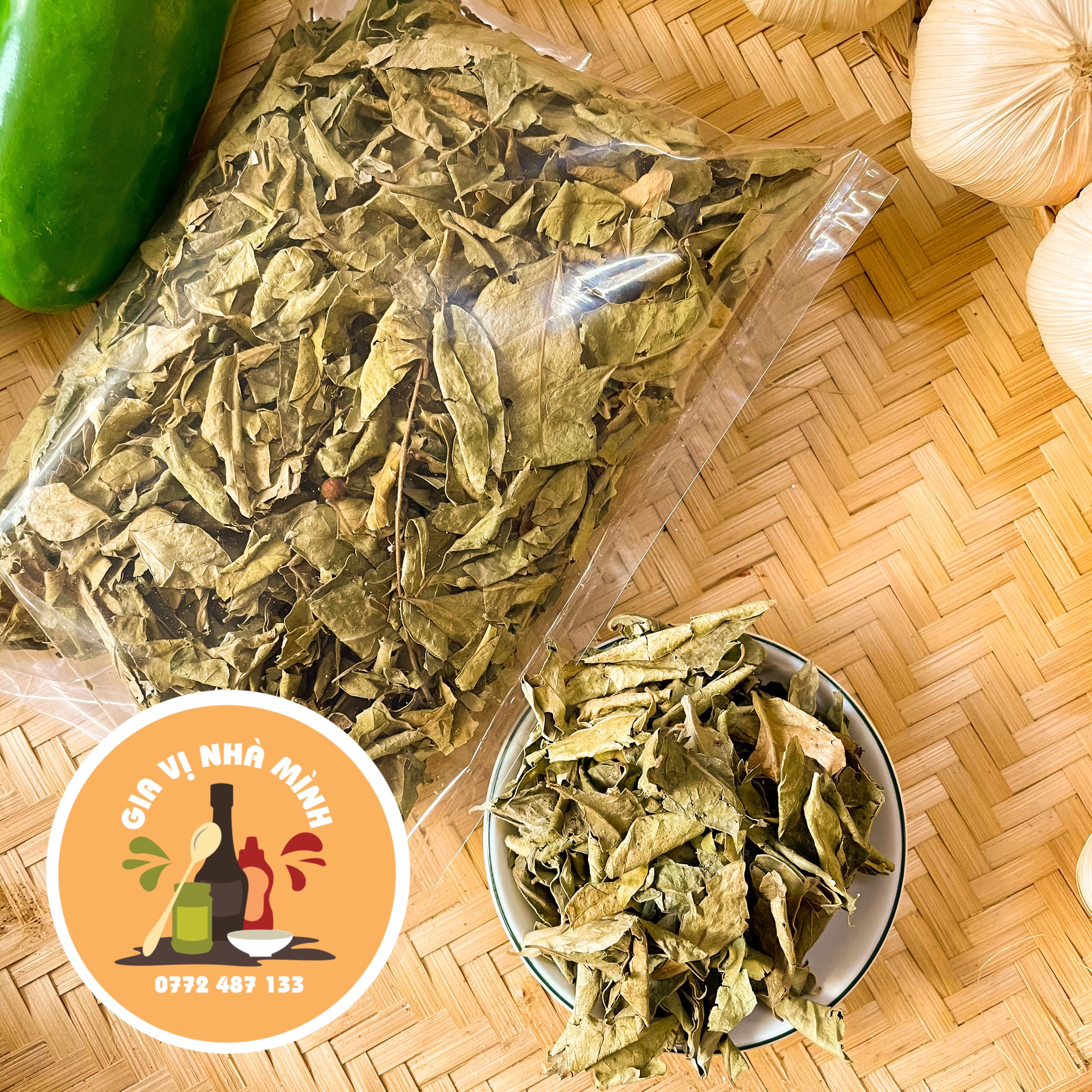 Lá cari sấy khô - gói 100gr