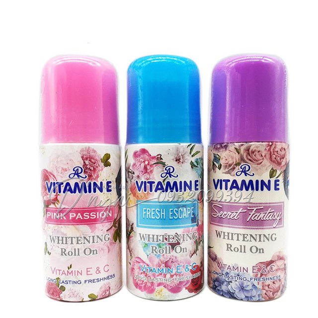 [GIẢM 5% ĐƠN 129K]Lăn Khử Mùi Vitamin E Aron Thái Lan 75ml