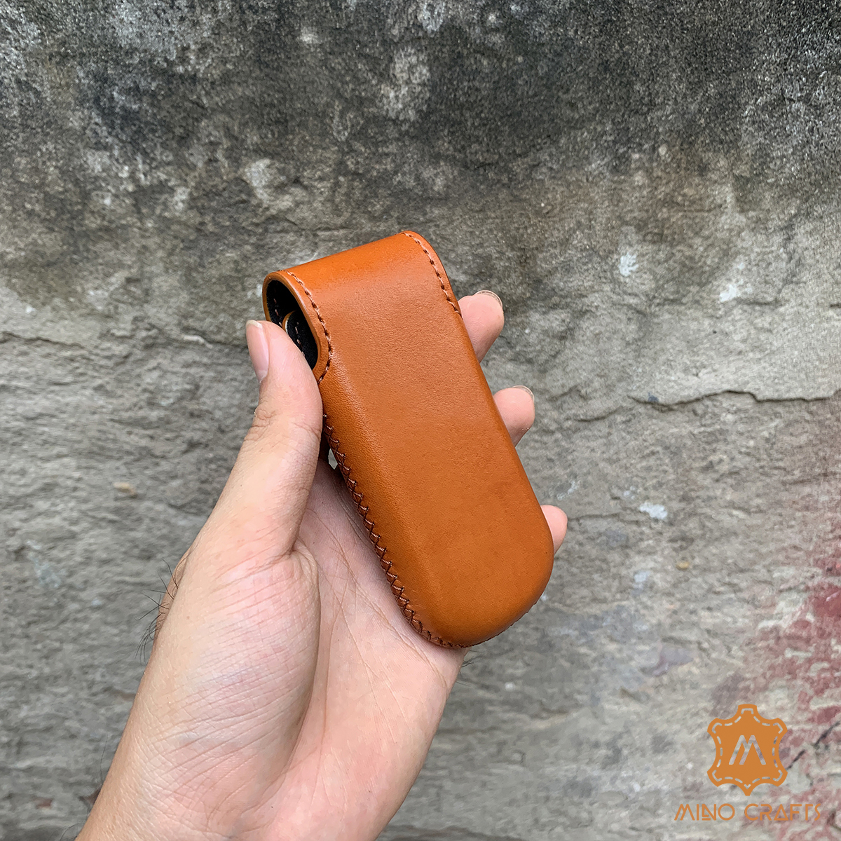 Bao da bò nguyên tấm dùng cho nokia 6700 - bao da đeo hông thủ công - đồ da thật