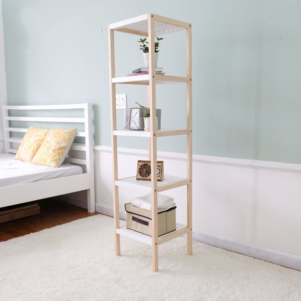 Kệ Gỗ Vuông Để Đồ Đa Năng 5 Tầng Tự Lấp Ráp