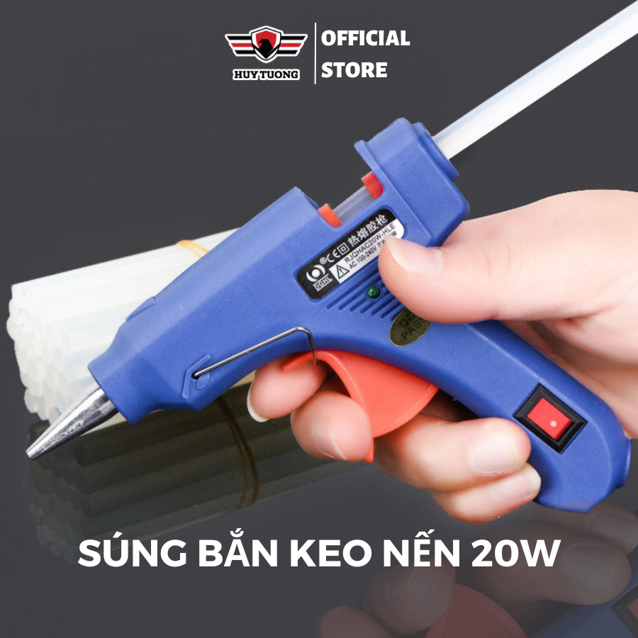 Súng Bắn Keo Nến Silicon Nóng Chảy, Nhỏ 20W cực tiện lợi - Huy Tưởng