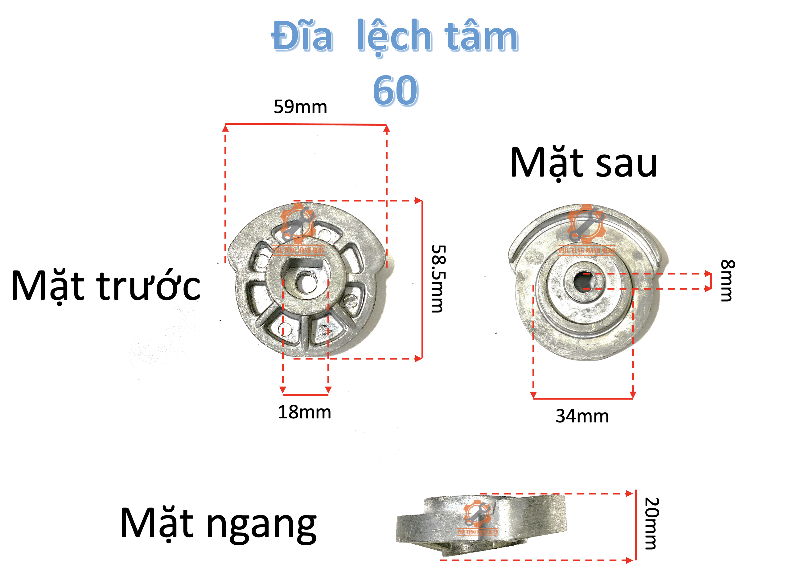 Đĩa lệch tâm máy rửa xe 55 - 60