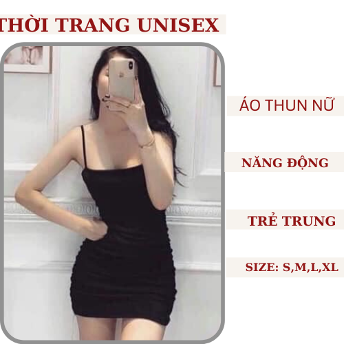 (ẢNH THẬT) váy 2 dây sợi mảnh, váy ôm body  gợi cảm, mặc lên tôn dáng, chất liệu coton sợi bún, giá rẻ, stye ulzzang, AMME