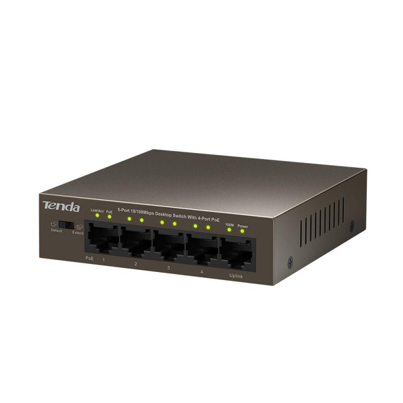 Thiết bị Switch Poe 5 cổng tốc độ 100M TENDA TEF1105P