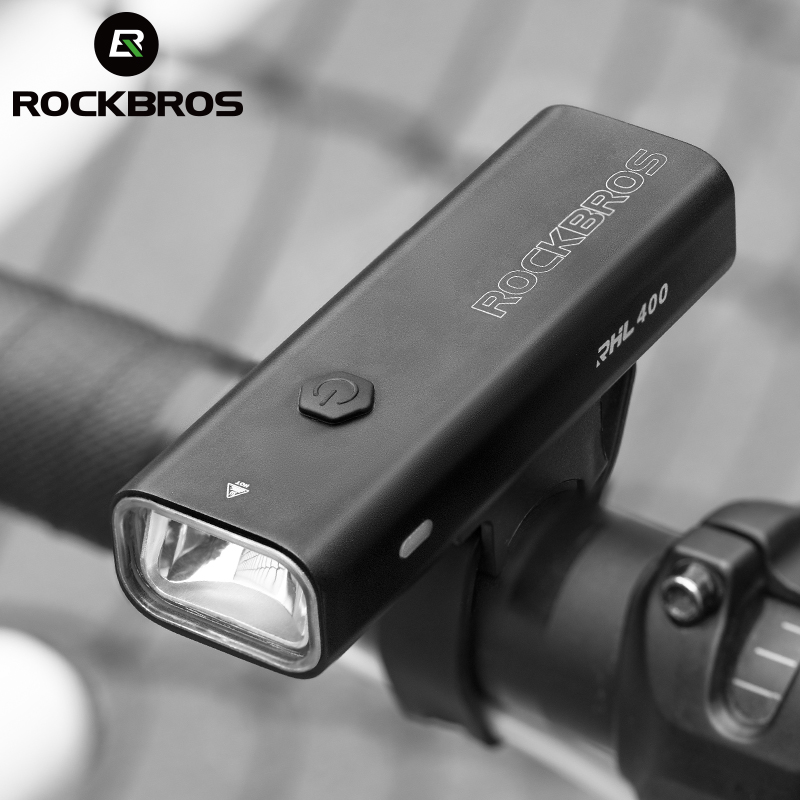 Đèn pha trước xe đạp leo núi ROCKBROS sạc USB chống mưa siêu nhẹ thích hợp đi đêm ngoài trời-INTL