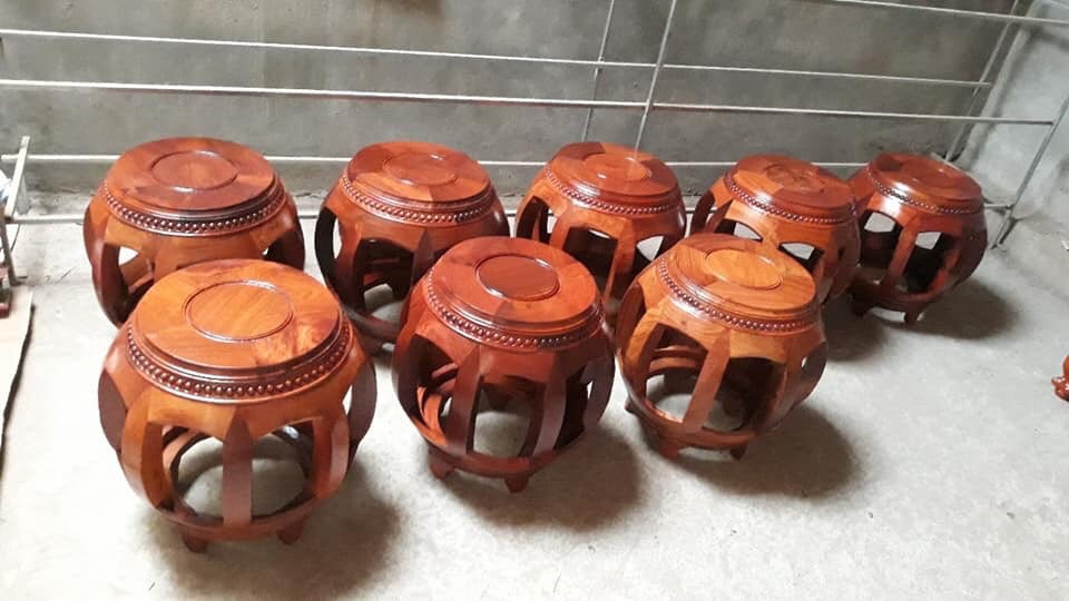 Đôn trống gỗ hương
