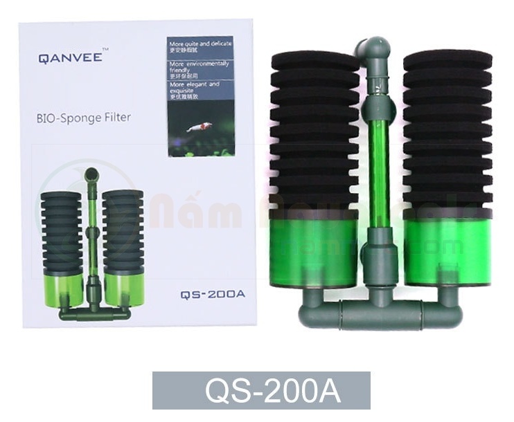 Lọc Bi Qanvee QS-200A | QS-100A - Lọc sinh học cho bể cá/ tép