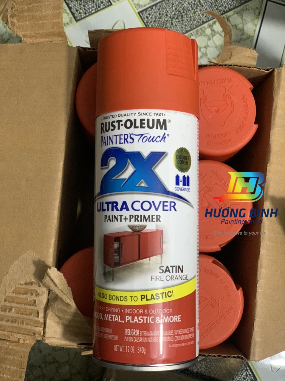 [Nhóm VÀNG - CAM] Sơn xịt Rust-Oleum 2X ULTRA COVER SPRAY 12oz ~ 360ml (không cần lót, gấp đôi độ phủ)