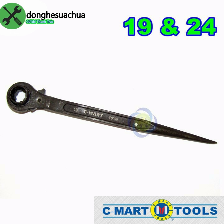 Cần siết đuôi chuột c-mart f0030-1924 đầu 19 và 24mm