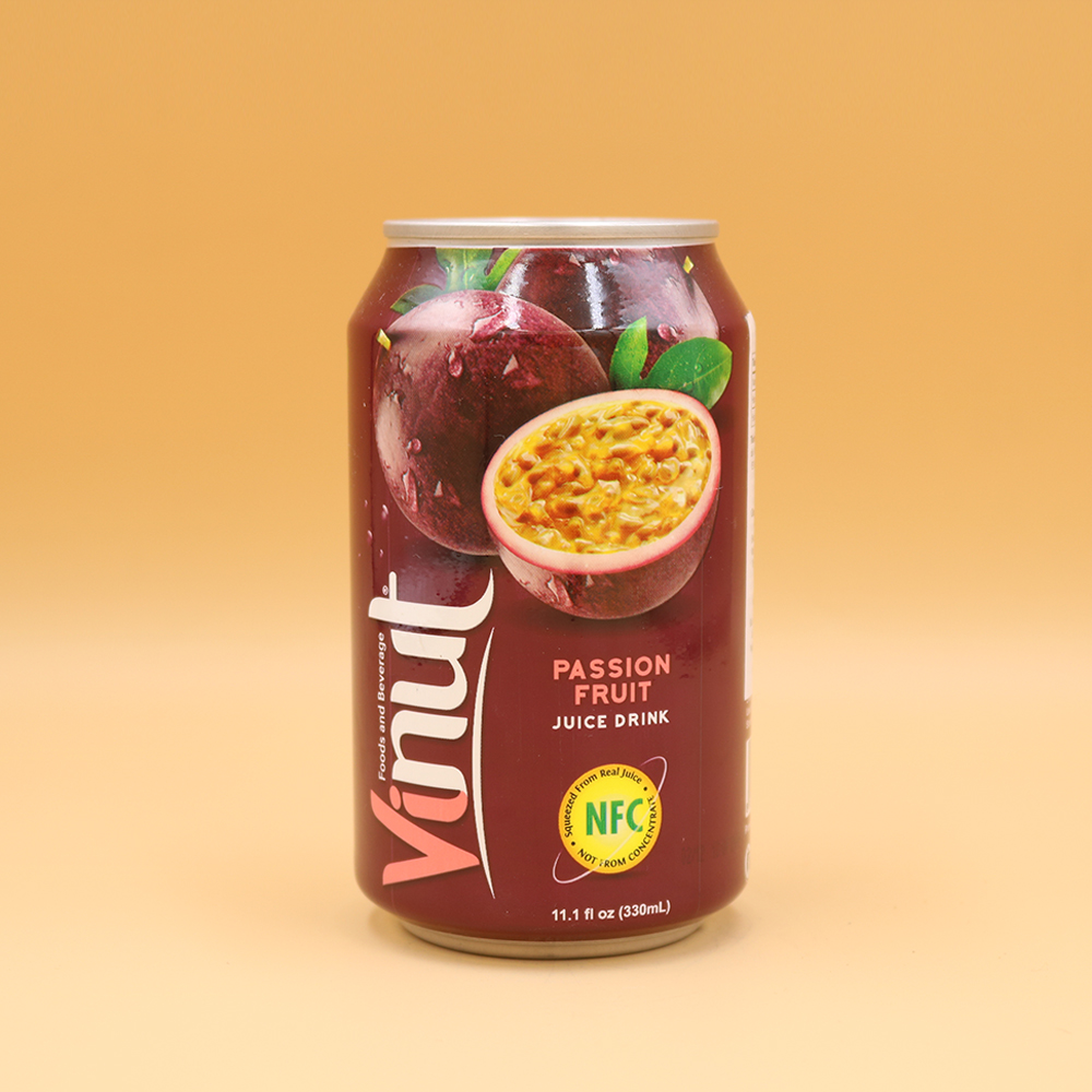 [FREE SHIP]  Lốc 06 Lon Nước Ép Chanh Dây Vinut 330ml