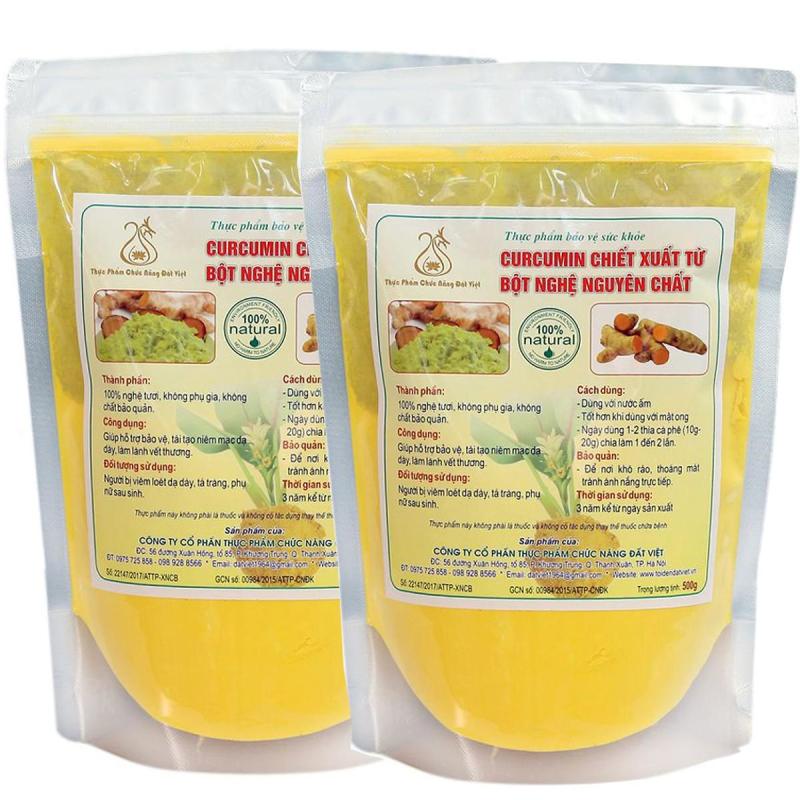 Comno 2 túi Curcumin chiết xuất từ tinh bột nghệ (500gr/túi) cao cấp