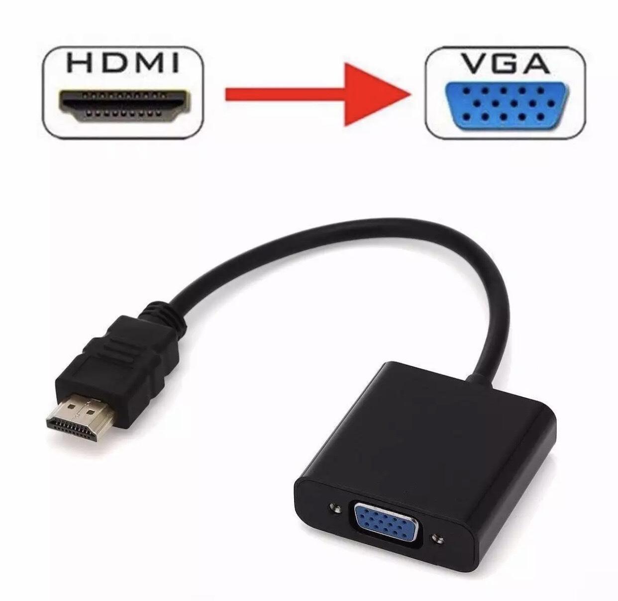 (HCM) Dây chuyển đổi hdmi sang vga HDMI To VGA Adapter Độ phân giải 1080P Chiều dài dây 20cm Tương thích tốt