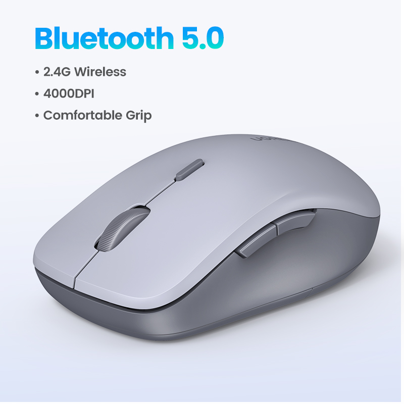 Ugreen bluetooth 2.4g wireless ergonomic silent mouse 4000dpi for macbook tablet laptop computer desktop pc model: 25992