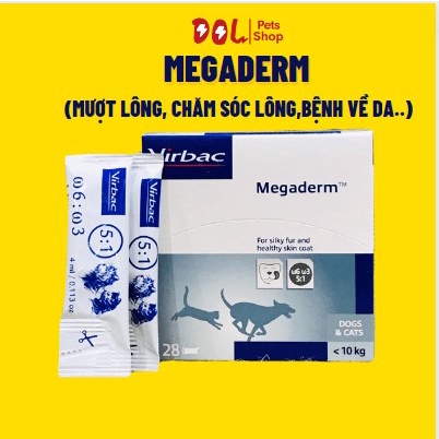 Gel dinh dưỡng Megaderm Virbac 4ml giúp mượt lông, da - 1 Gói