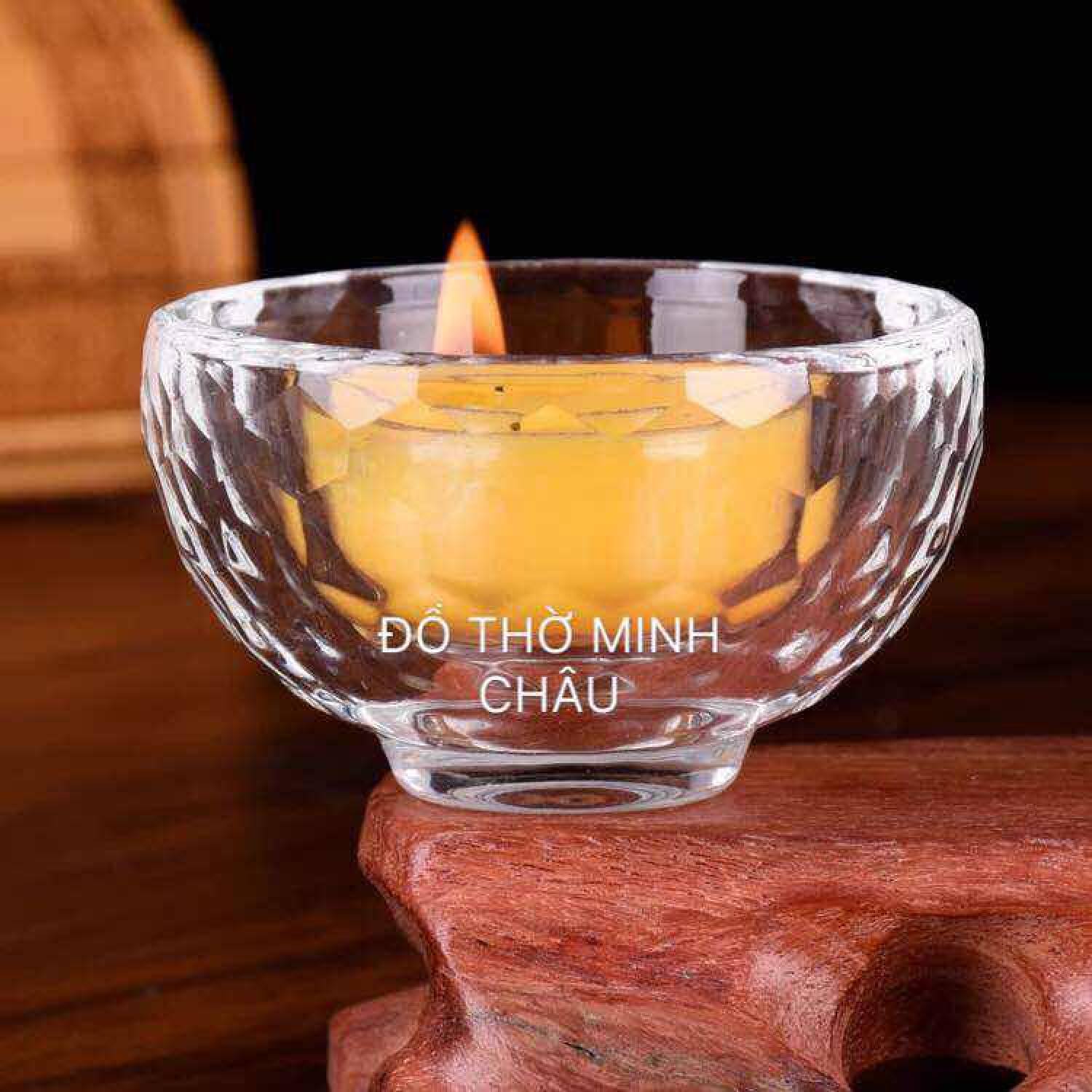 [PHÁP BẢO MINH CHÂU] Chén cúng thủy tinh 7 màu (Lẻ màu)