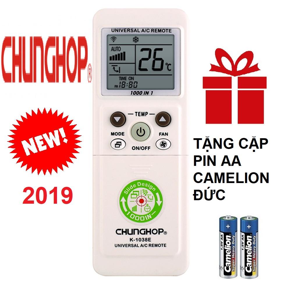 [HCM]REMOTE ĐIỀU KHIỂN MÁY LẠNH ĐA NĂNG CHUNGHOP K-1038E NẮP TRƯỢT
