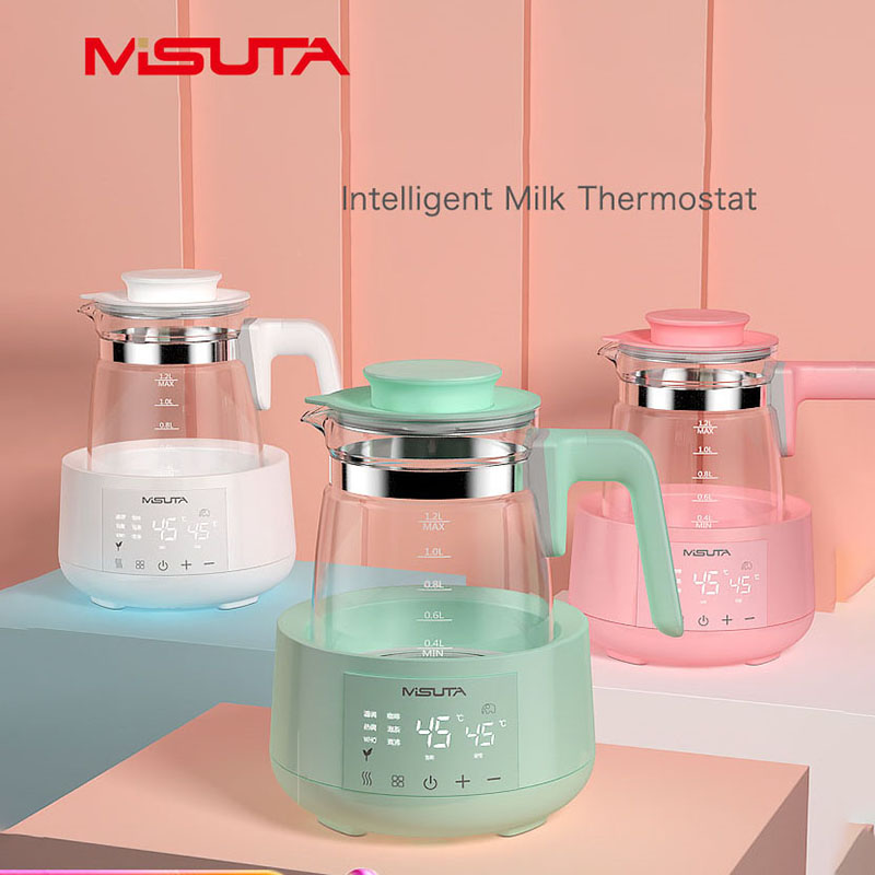 Bình đun sôi hâm nước pha sữa Misuta thông minh giữ nhiệt điều khiển từ xa