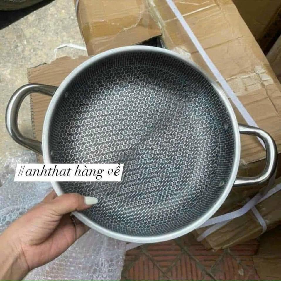 Chảo tổ ong 2 quai chống dính size 28cm