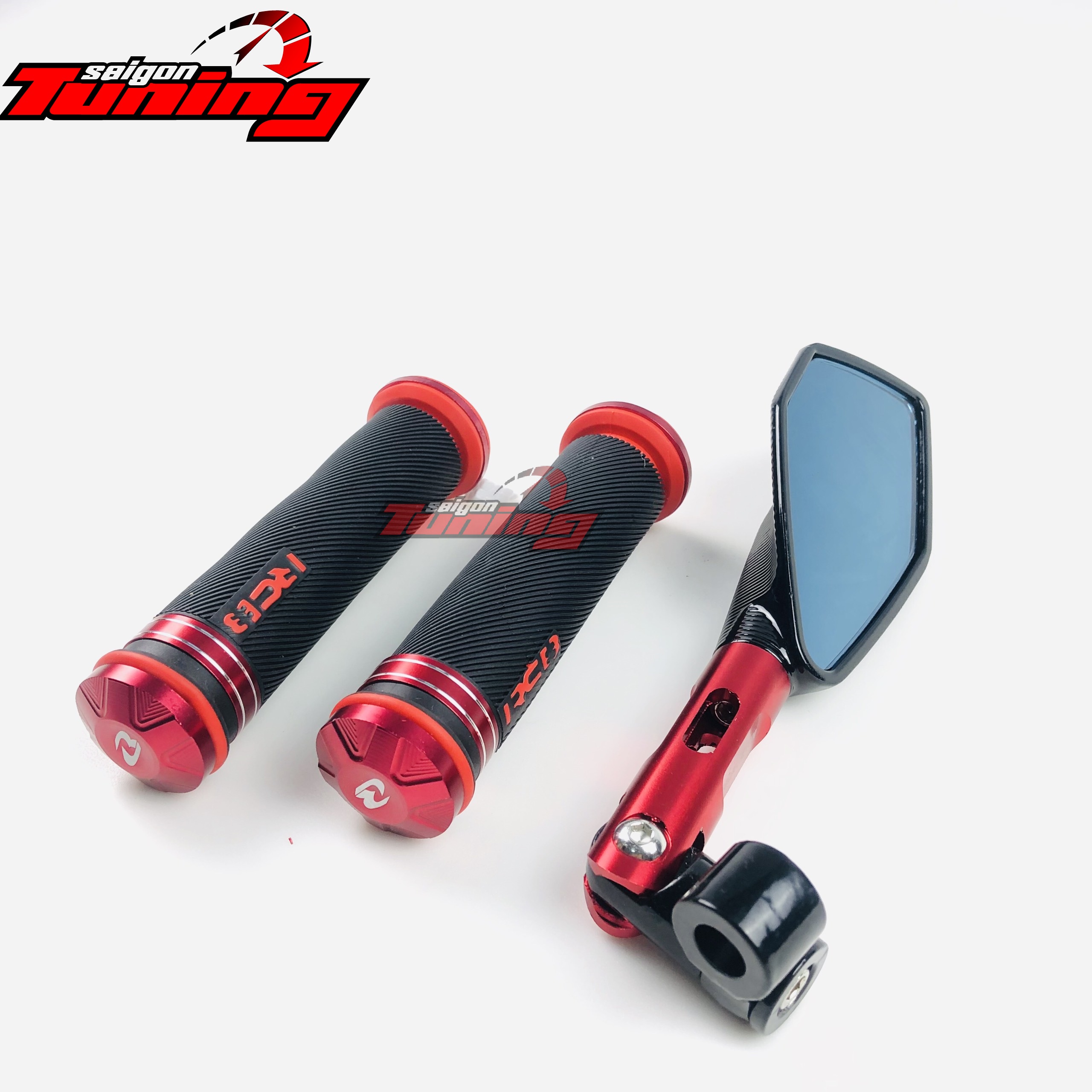 Combo 2: Bao tay RCB + gương - Màu Đỏ Red