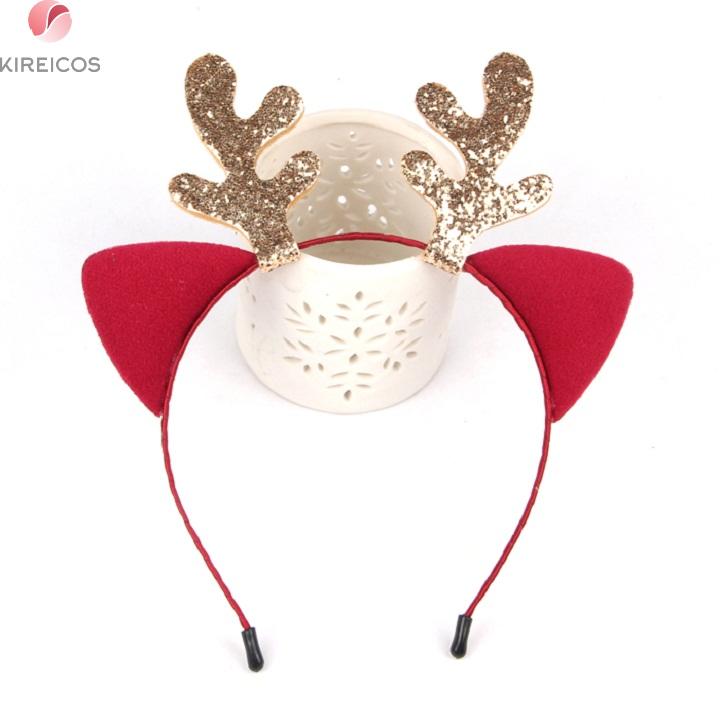 Bờm Cài Tóc Noel Sừng Lấp Lánh Dễ Thương