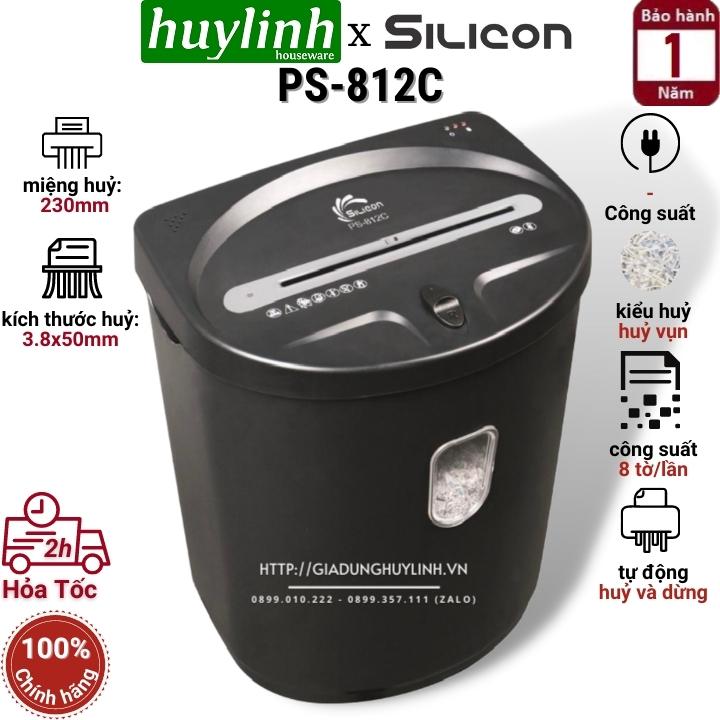 Máy hủy tài liệu silicon ps-812c - 21 lít