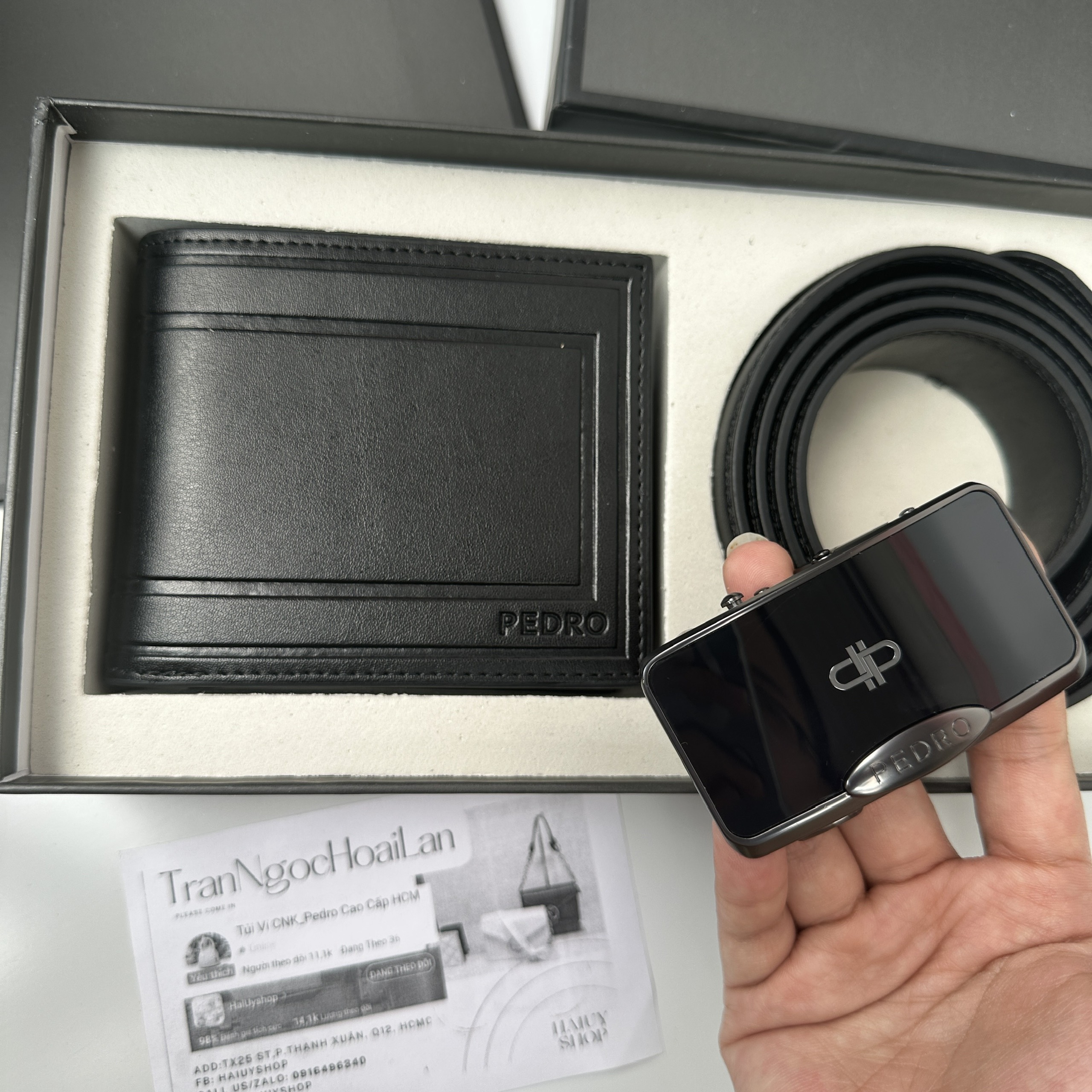 Set ví và thắt lưng nam PEDRO. auth