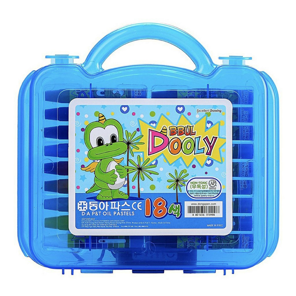 Bút sáp màu dooly 18 màu hộp nhựa